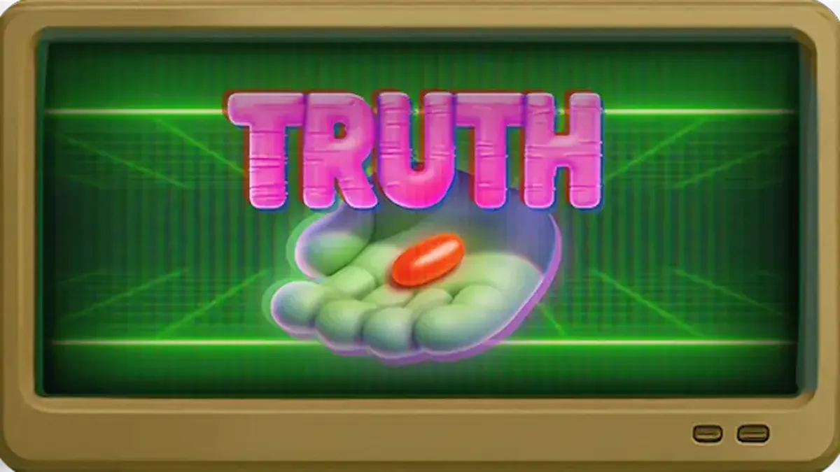 Tampilan layar utama slot Preach TV dengan tema studio televisi retro.